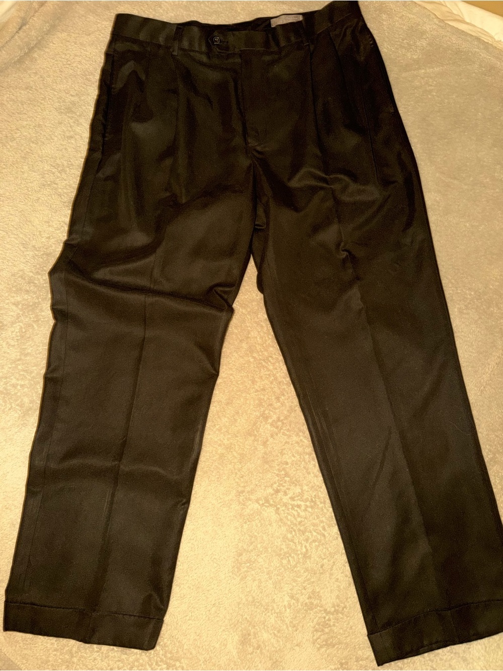 Daniel Cremieux Men's Black Pleated Dress Trousers